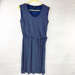 MaxMara Weekend Print Cinched Waist Sleeveless Midi Dress